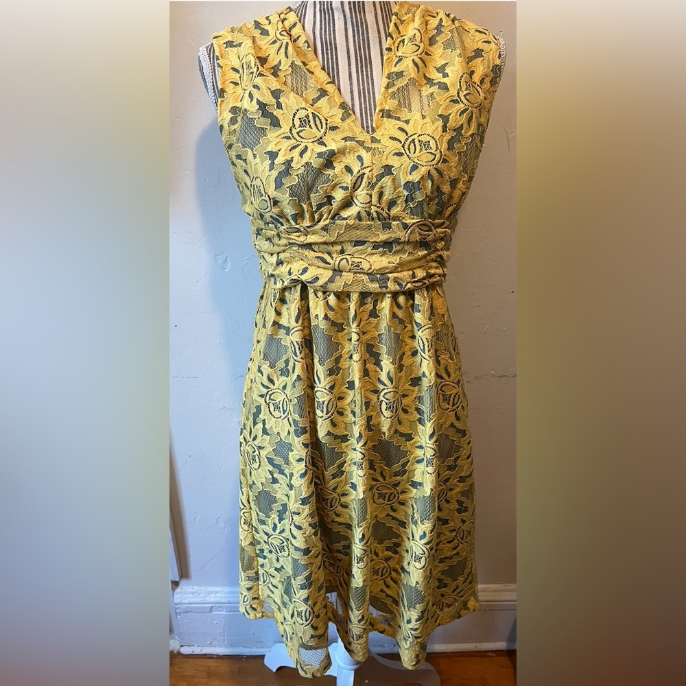 Plenty by Tracy Reese Fit & Flare Lined Lace Overlay Cocktail Dress Size 2